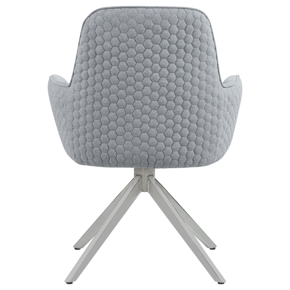 Abby Flare Arm Side Chair Light Grey And Chrome