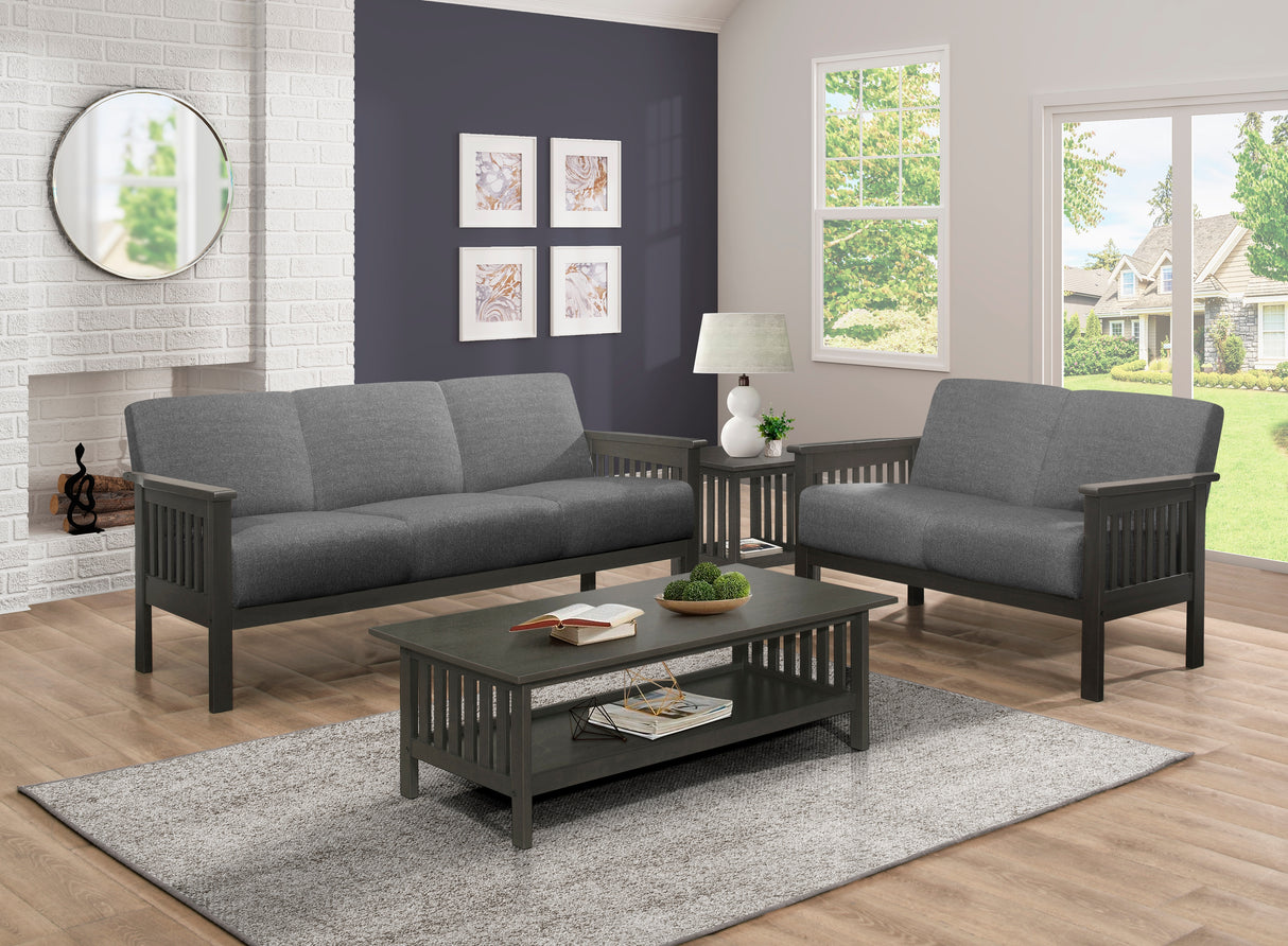 Lewiston Gray Loveseat