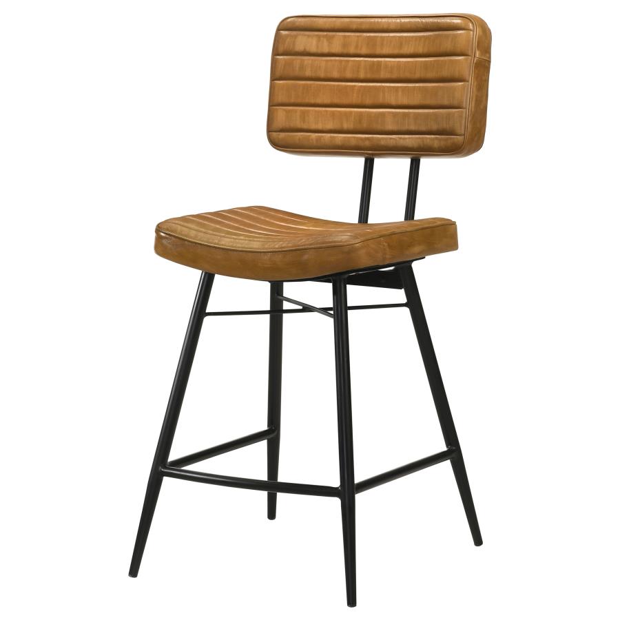 Partridge Upholstered Counter Height Stools With Footrest (Set Of 2)