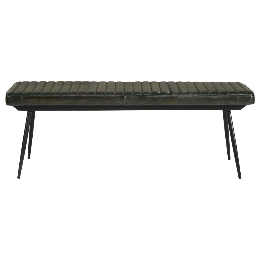 Partridge Cushion Bench Espresso And Black
