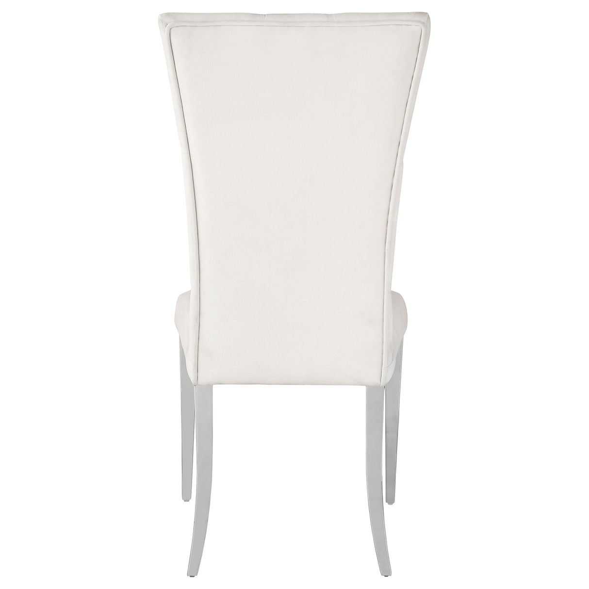 Kerwin Tufted Upholstered Side Chair (Set Of 2) White And Chrome