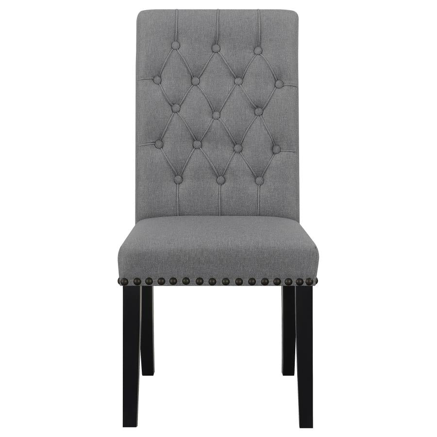 Alana Upholstered Tufted Side Chairs With Nailhead Trim (Set Of 2)