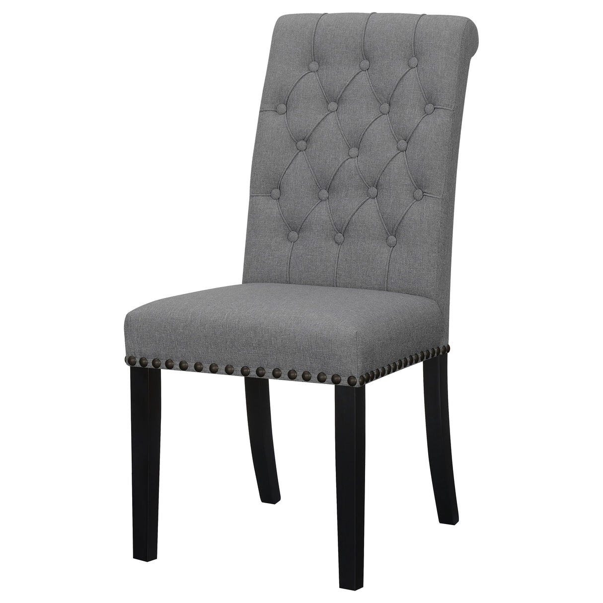 Alana Upholstered Tufted Side Chairs With Nailhead Trim (Set Of 2)