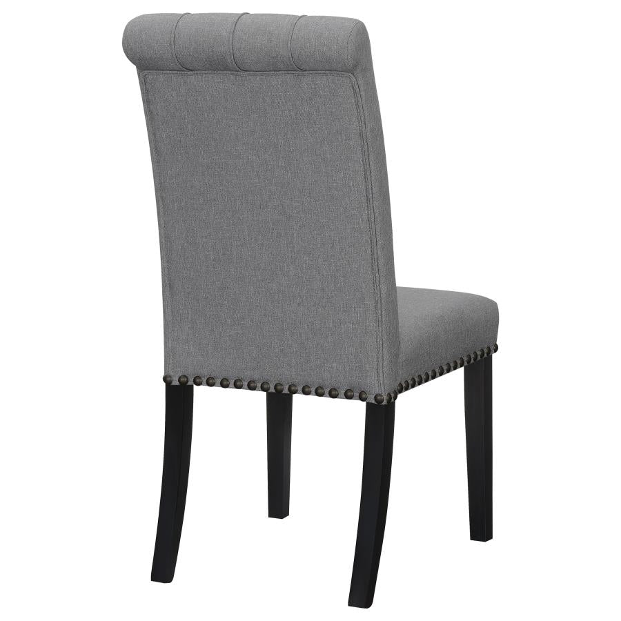 Alana Upholstered Tufted Side Chairs With Nailhead Trim (Set Of 2)