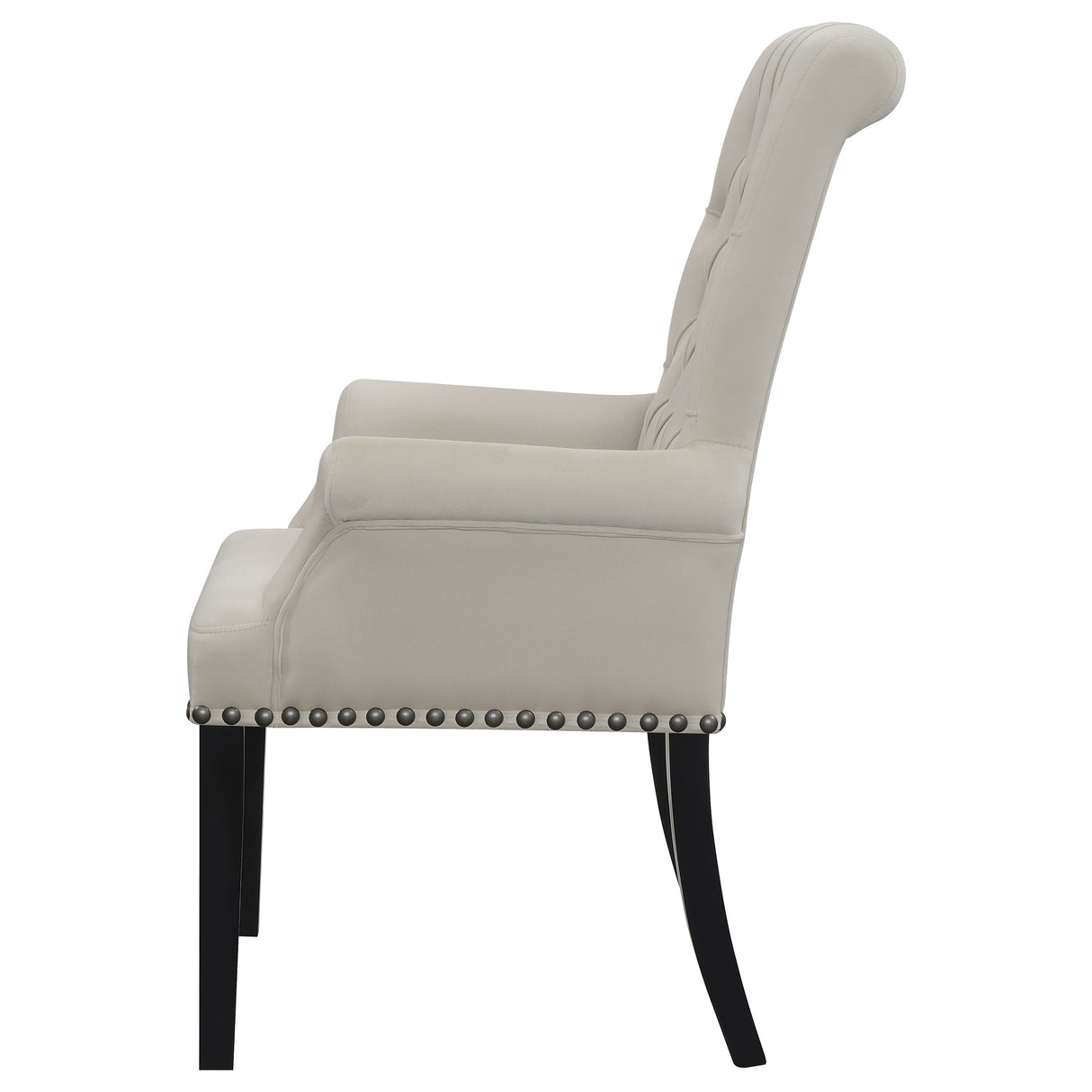 Alana Upholstered Tufted Arm Chair With Nailhead Trim