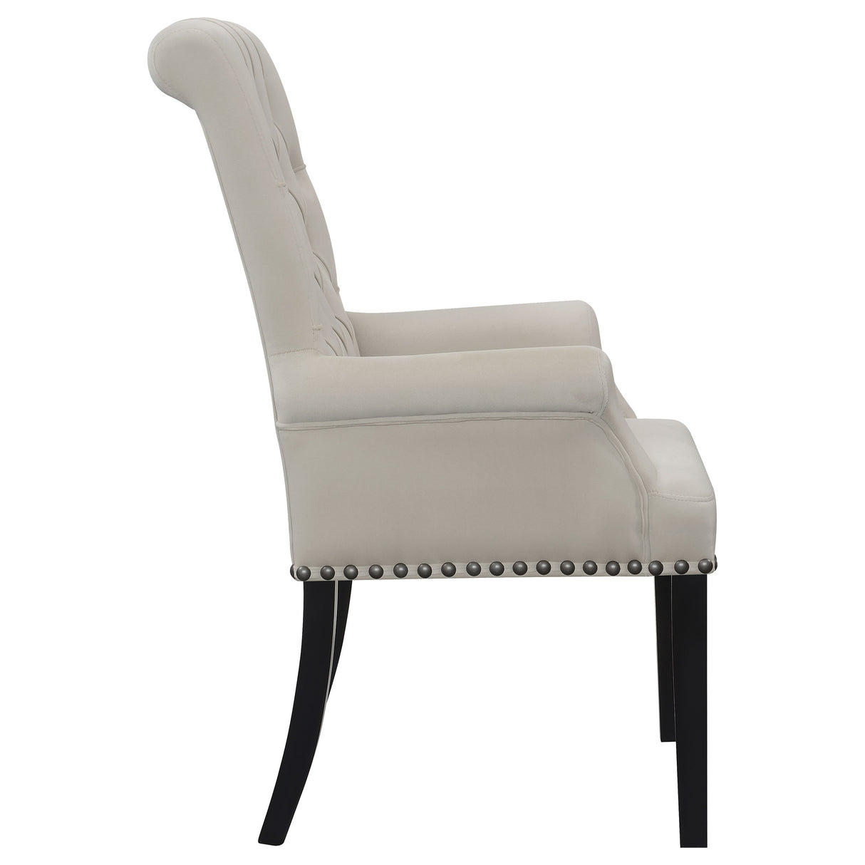 Alana Upholstered Tufted Arm Chair With Nailhead Trim