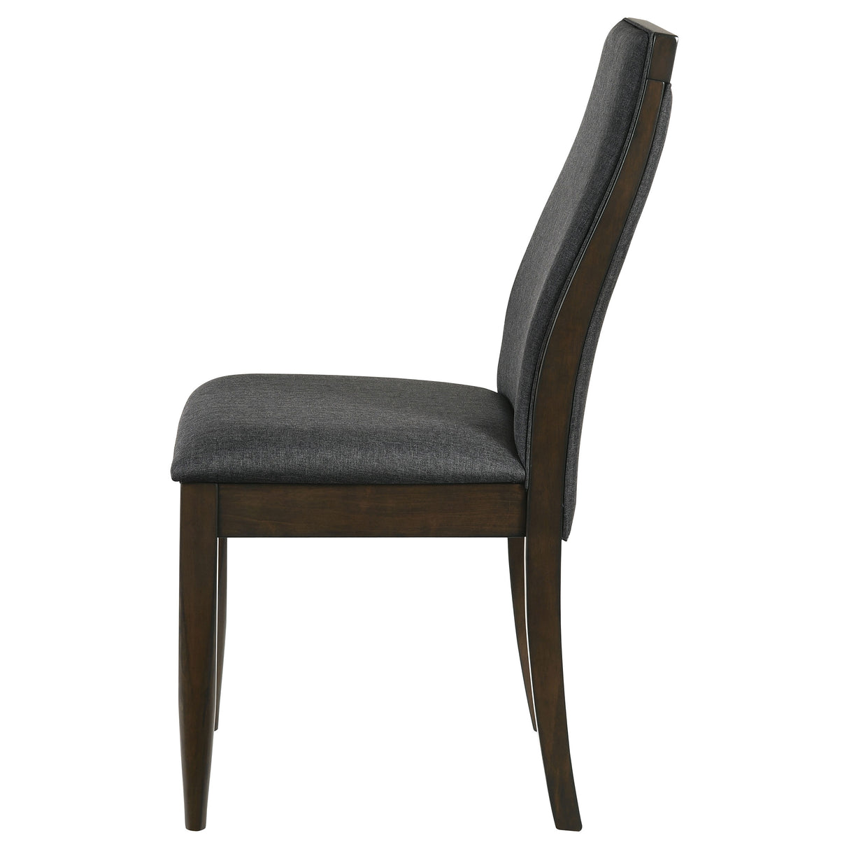 Wes Upholstered Side Chair (Set Of 2) Grey And Dark Walnut
