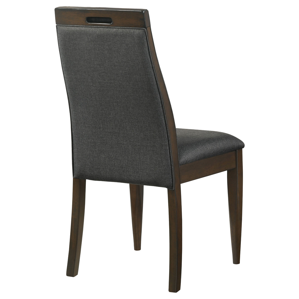 Wes Upholstered Side Chair (Set Of 2) Grey And Dark Walnut