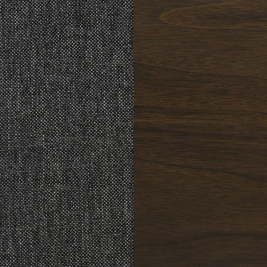 Wes Upholstered Side Chair (Set Of 2) Grey And Dark Walnut