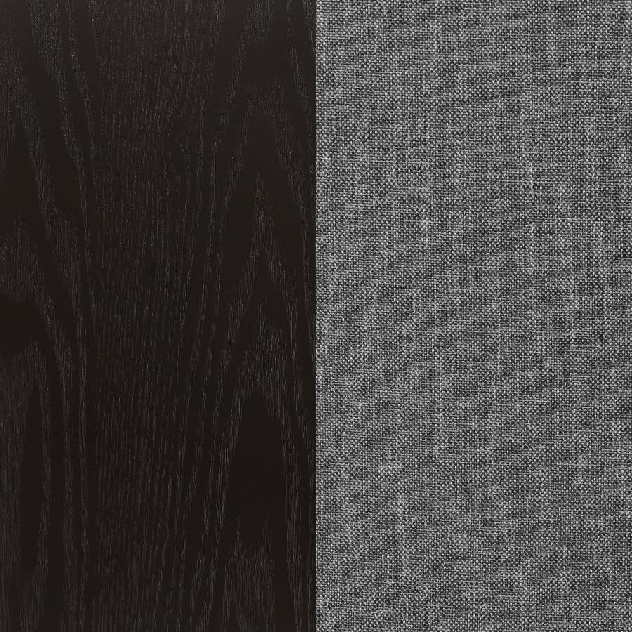 Sherry Rustic Espresso / Grey 5-Piece Round Marble Top Dining Table Set