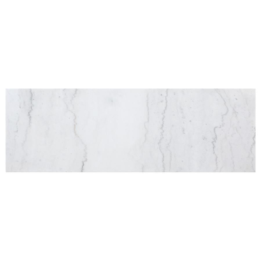 Toby Rectangular Marble Top Counter Height Table Espresso And White