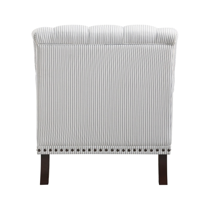 Holland Park Gray/White Accent Chair
