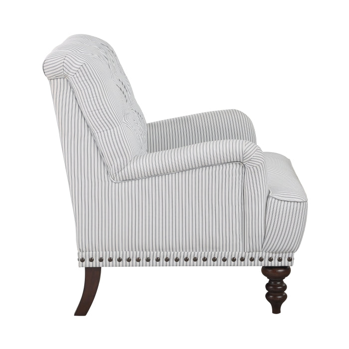 Holland Park Gray/White Accent Chair