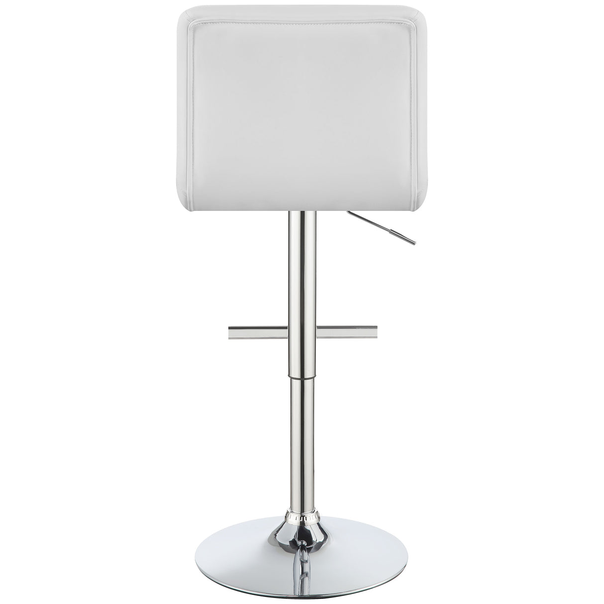 Lenny Adjustable Height Bar Stools Chrome And White (Set Of 2)