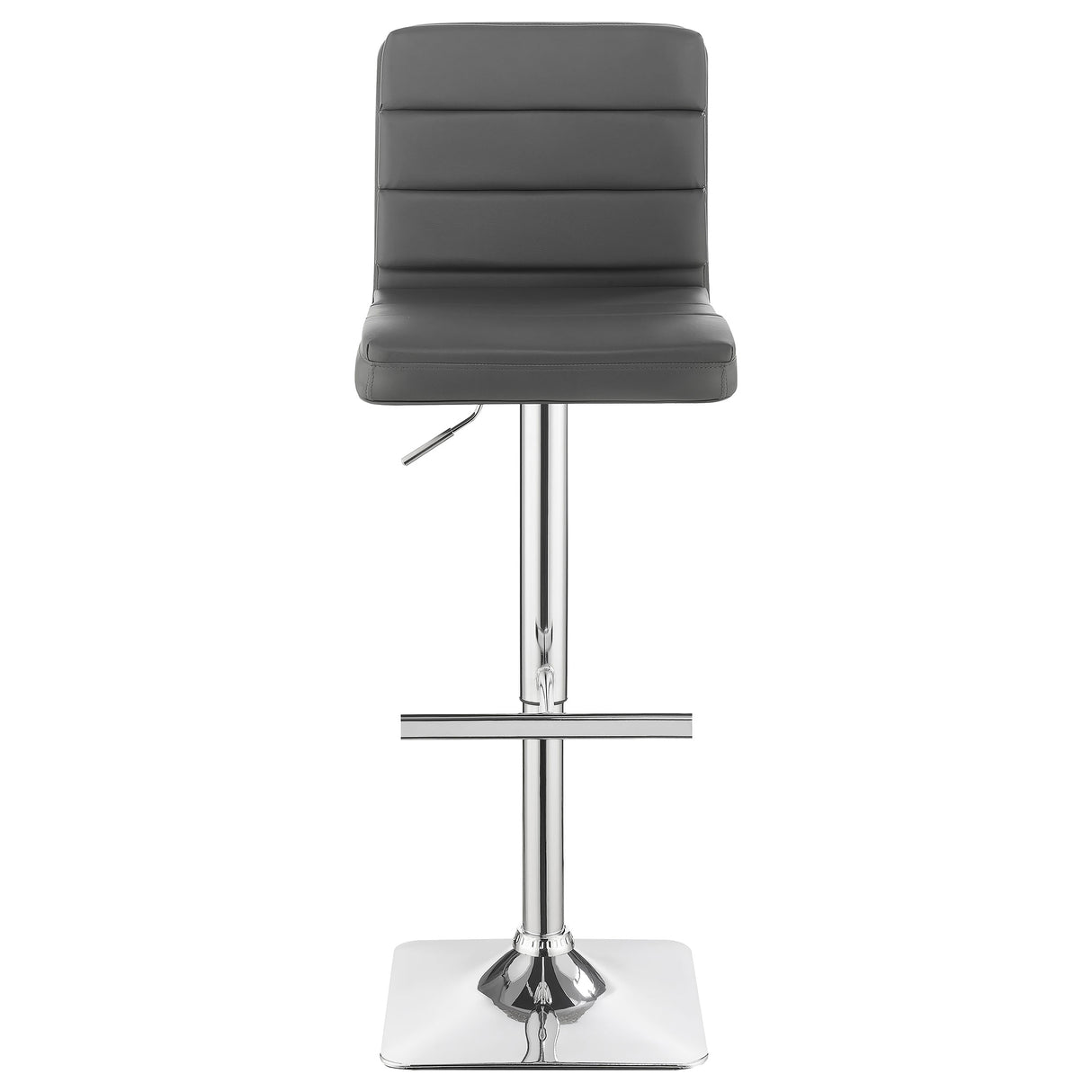 Bianca Upholstered Adjustable Bar Stools Grey And Chrome (Set Of 2)