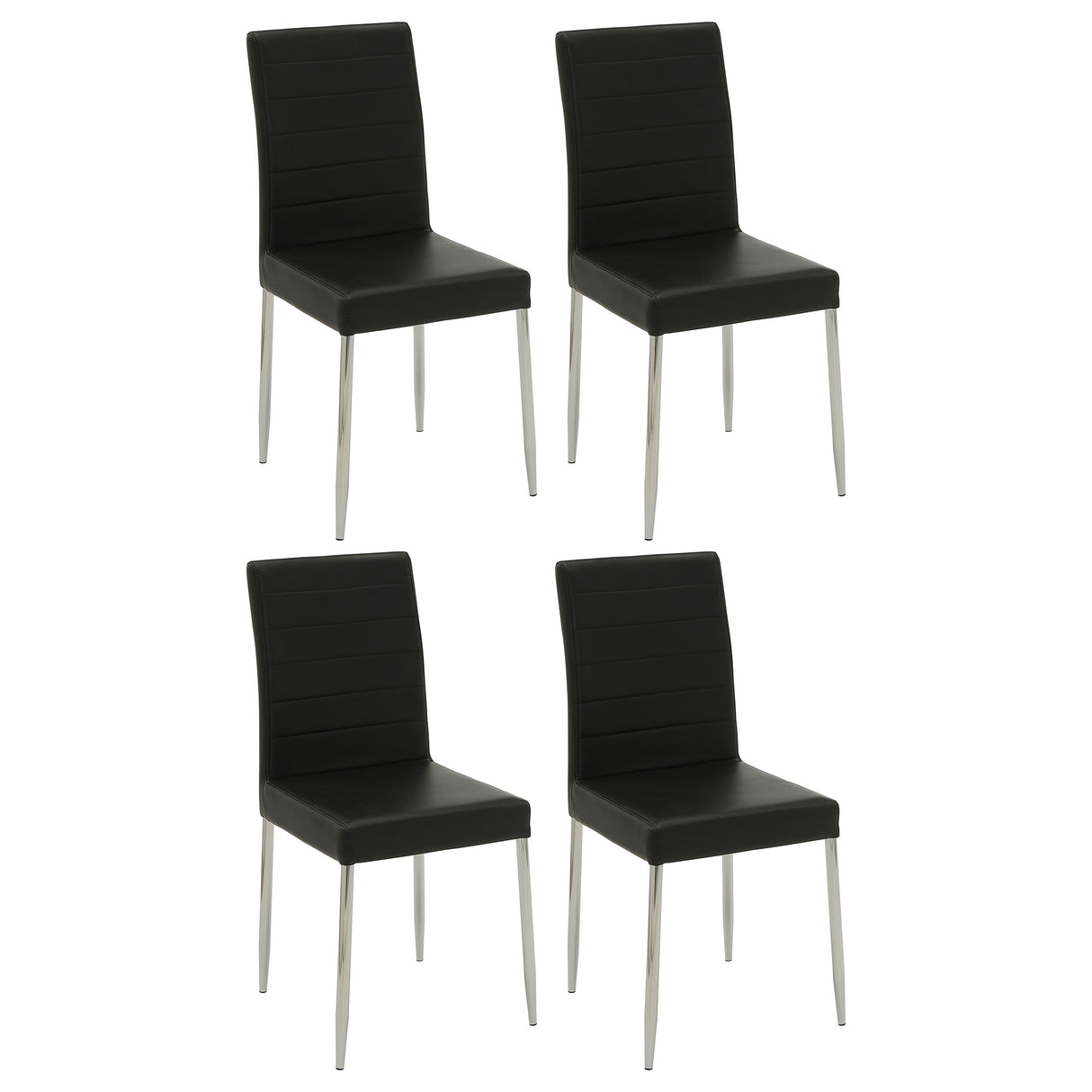 Matson Upholstered Dining Chairs Black (Set Of 4)