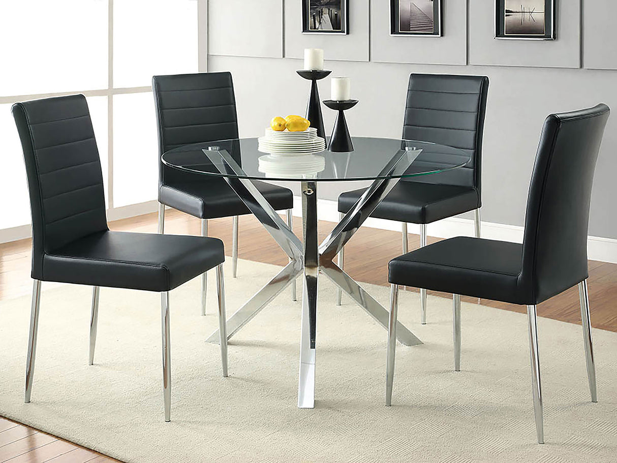 Matson Upholstered Dining Chairs Black (Set Of 4)