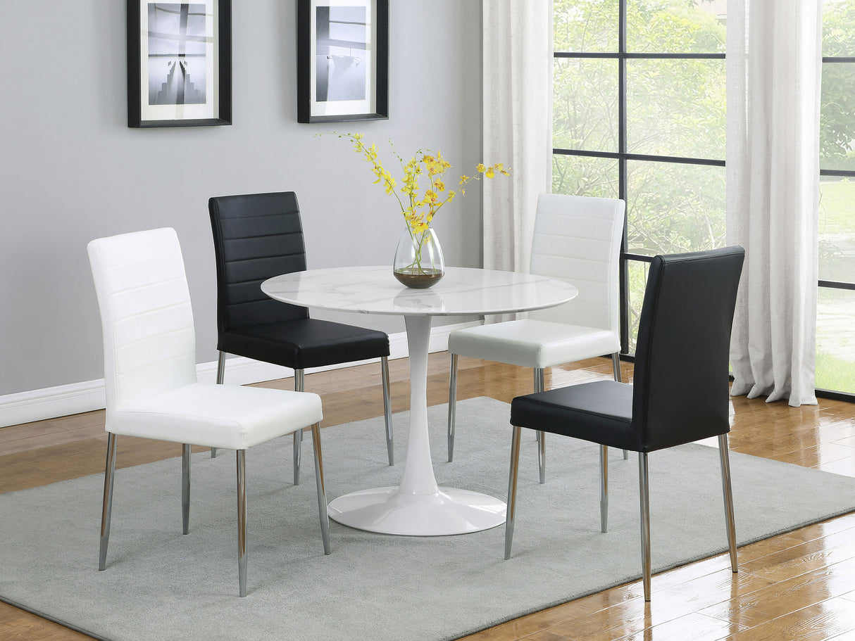 Matson Upholstered Dining Chairs Black (Set Of 4)