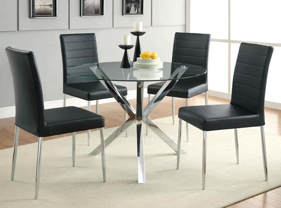 Matson Upholstered Dining Chairs Black (Set Of 4)