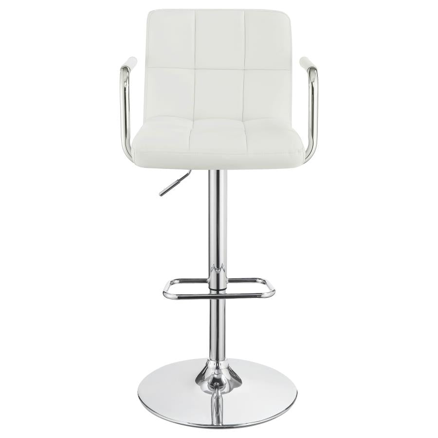 Palomar Adjustable Height Bar Stool White And Chrome