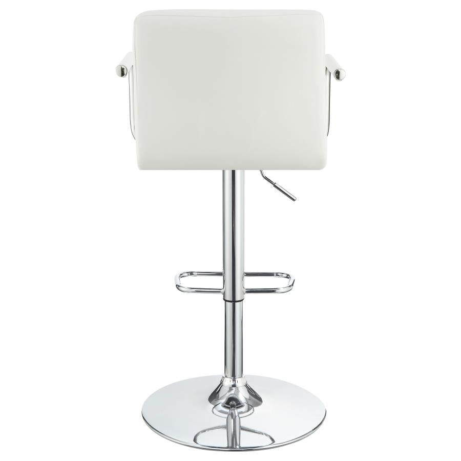 Palomar Adjustable Height Bar Stool White And Chrome