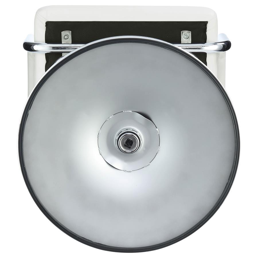 Palomar Adjustable Height Bar Stool White And Chrome