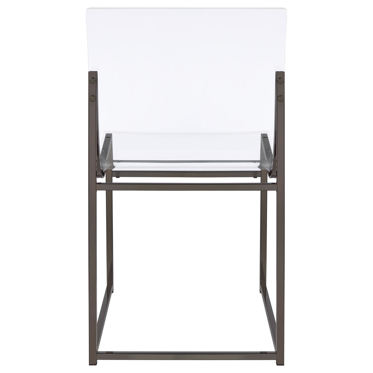 Adino Acrylic Dining Side Chair Black Nickel (Set of 2)