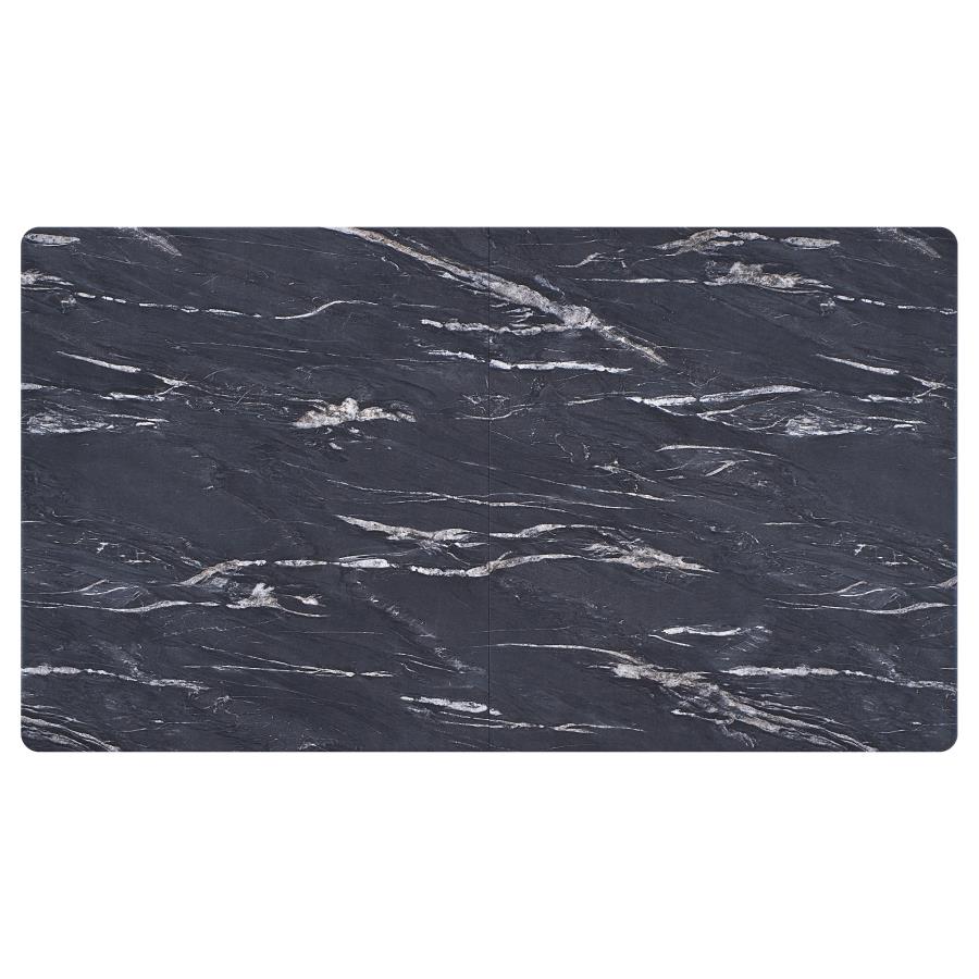 Crestmont 78-inch Extension Dining Table Black Faux Marble
