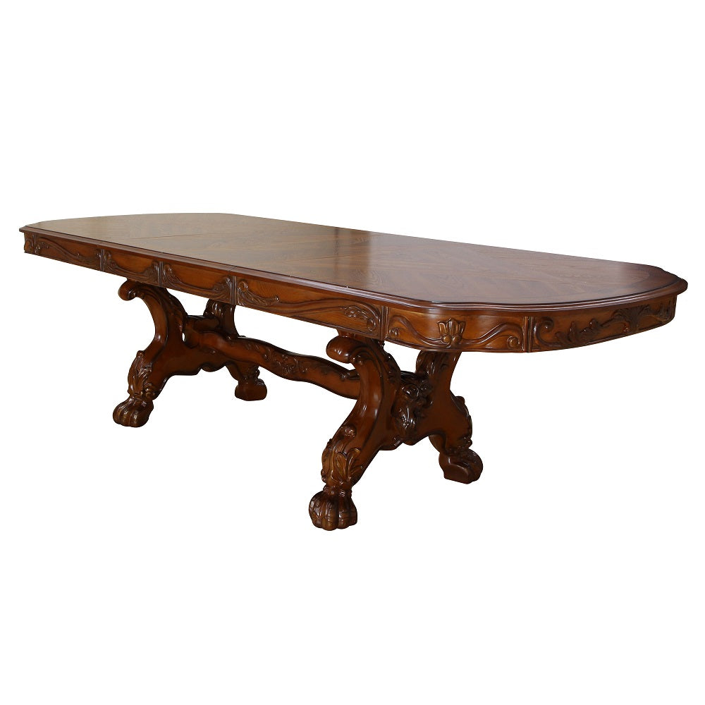 Dresden Cherry Oak Finish Dining Table