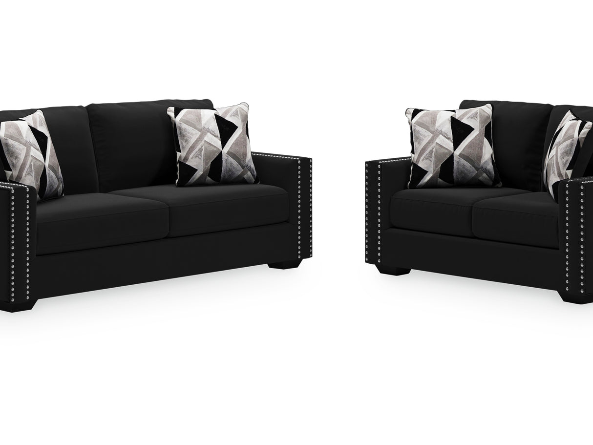 Gleston Onyx Sofa And Loveseat With Ottoman