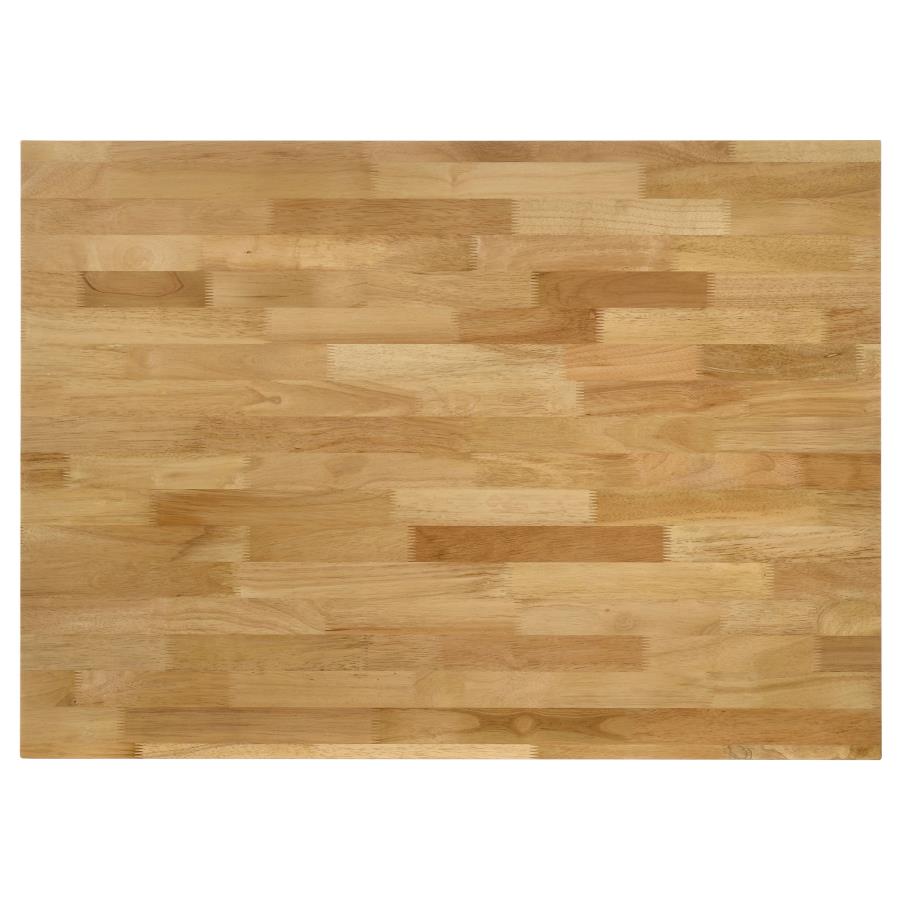 Edgeworth White Kitchen Island Counter Table With Pot Rack