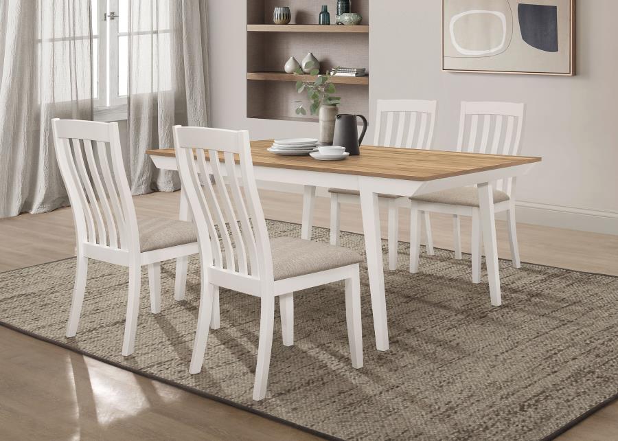Nogales Off White 5-Piece Rectangular Dining Table Set
