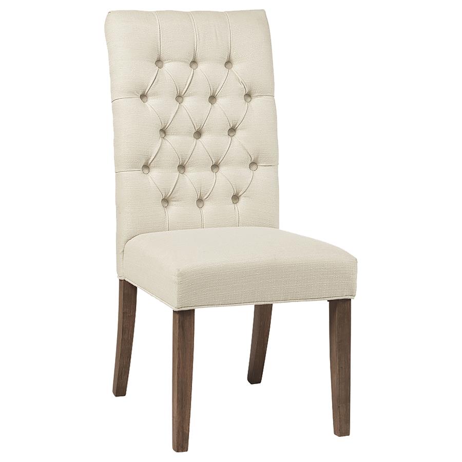 Douglas Tufted Back Dining Chairs Vineyard Oak (Set Of 2)
