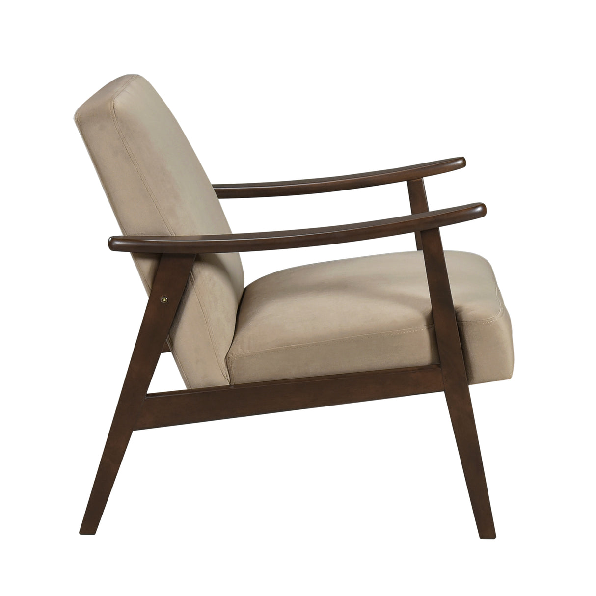 Landers Light Brown Velvet Accent Chair