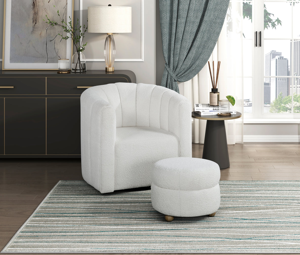 Swivel Chair With Ottoman