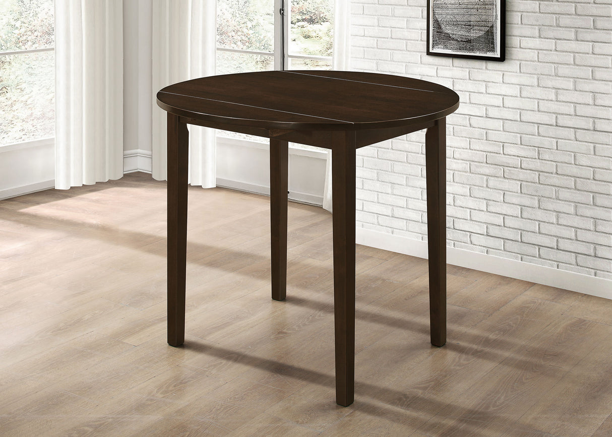 Bucknell 3-Piece Dining Set With Drop Leaf Cappuccino And Tan