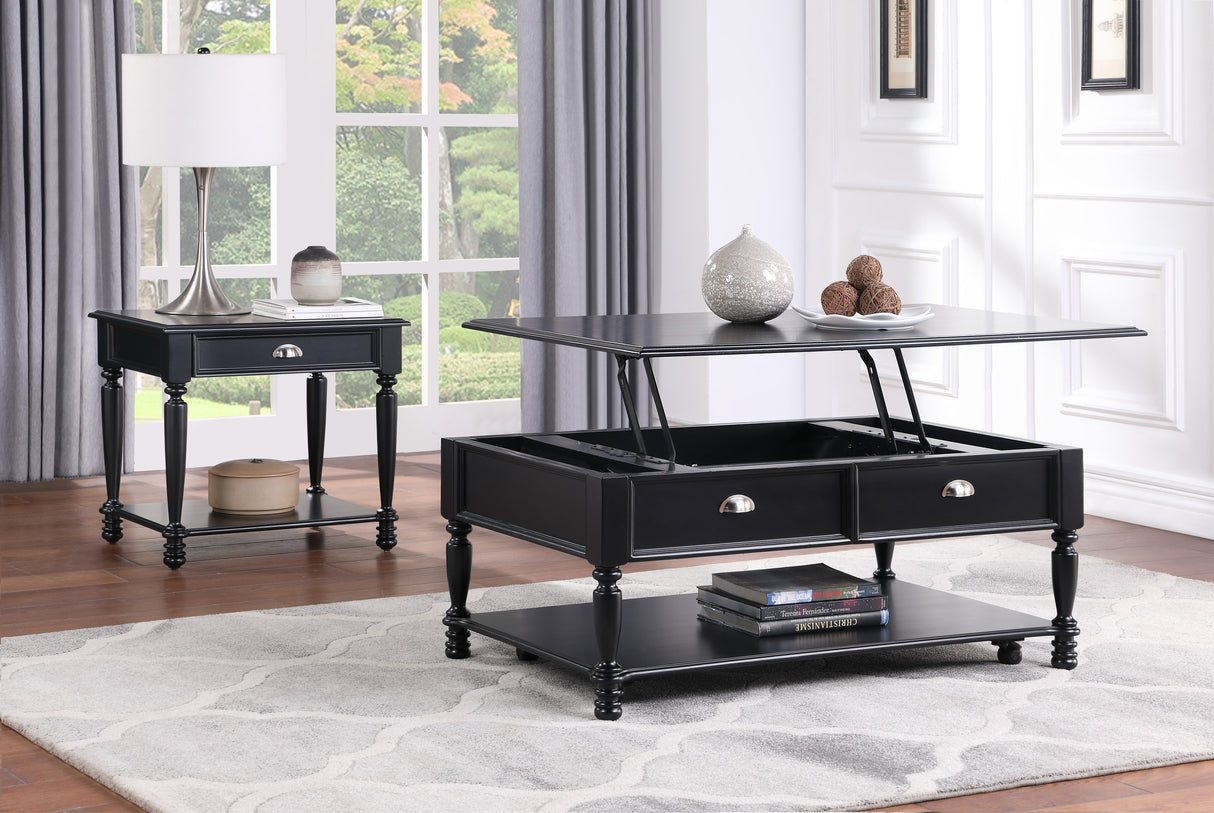 Sanders Black End Table