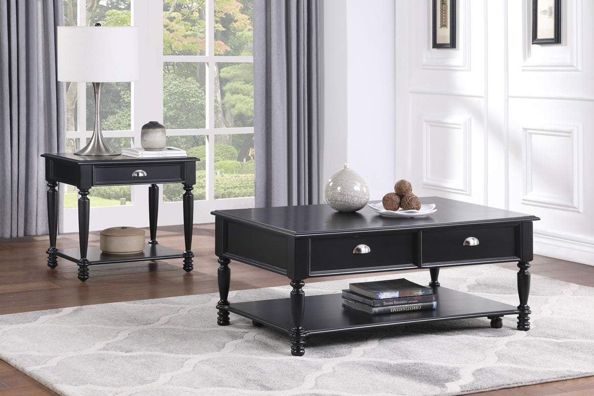 Sanders Black End Table