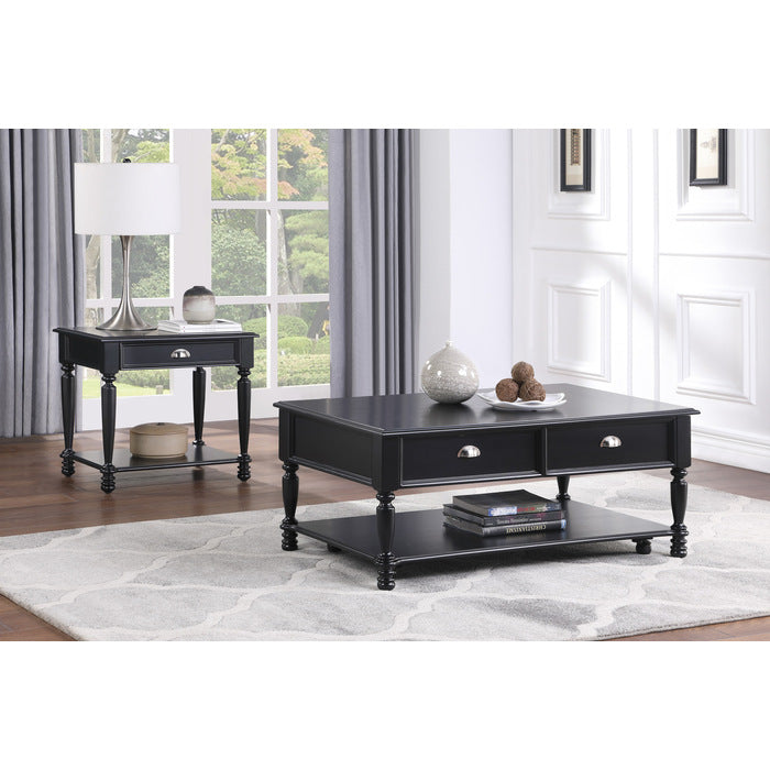 Sanders Black Lift Top Cocktail Table