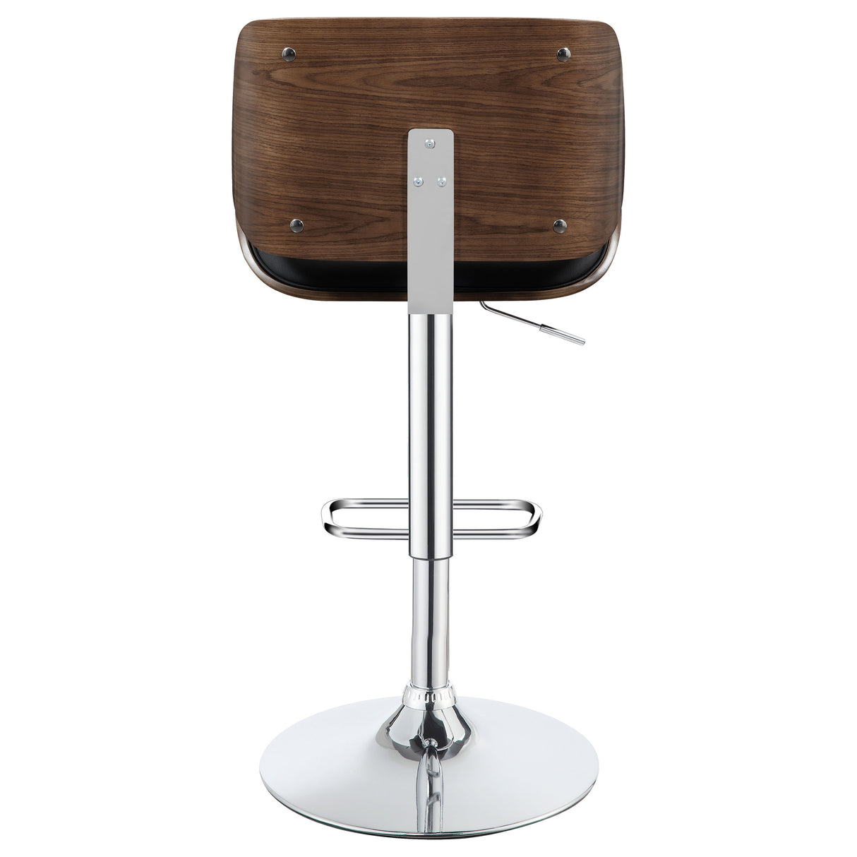 Folsom Upholstered Adjustable Bar Stool Black And Chrome