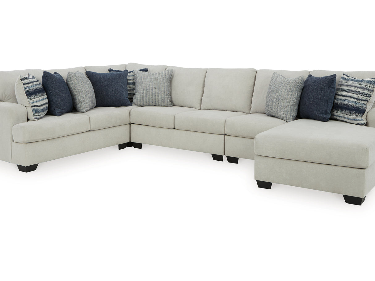 Lowder Stone 5-Piece Right-Arm Facing Sectional With Chaise
