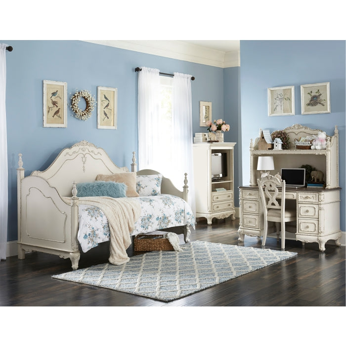 Cinderella Antique White With Gray Rub-Through Daybed