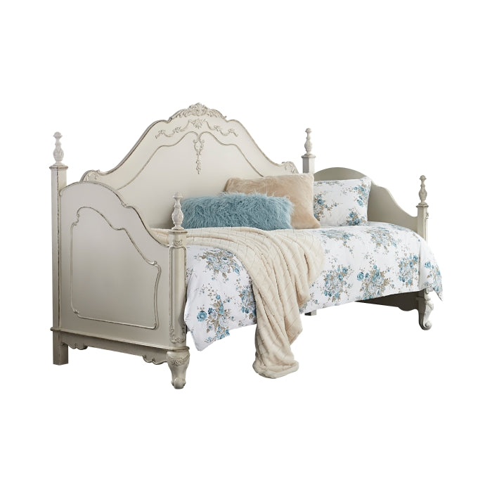Cinderella Antique White With Gray Rub-Through Daybed