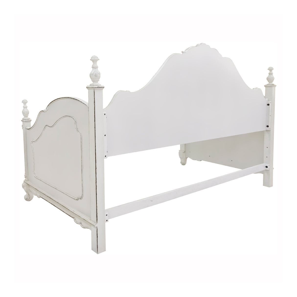 Cinderella Antique White With Gray Rub-Through Daybed