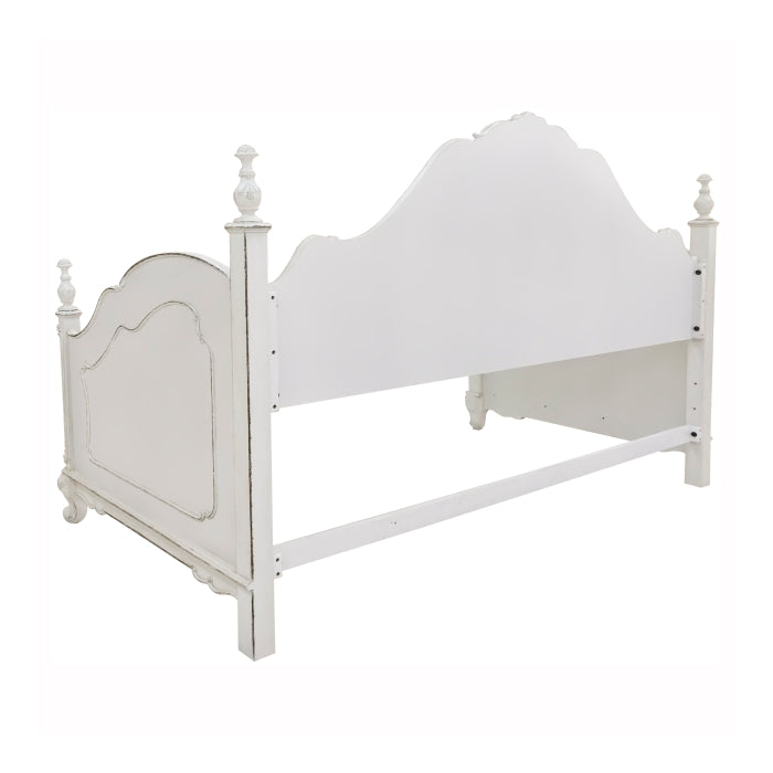 Cinderella Antique White With Gray Rub-Through Daybed