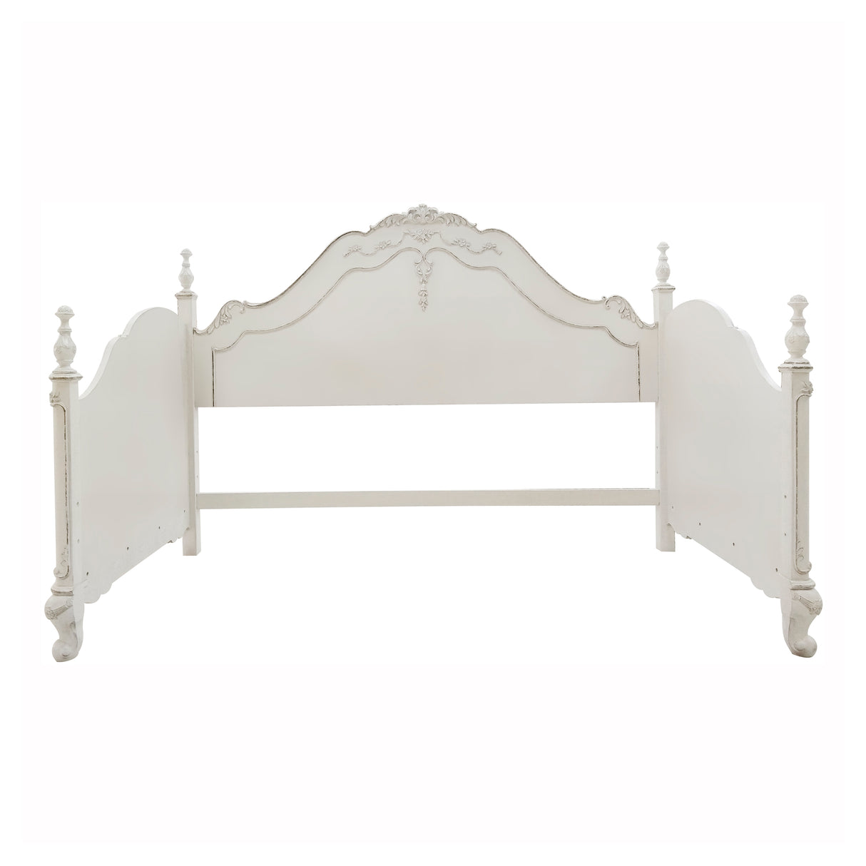 Cinderella Antique White With Gray Rub-Through Daybed