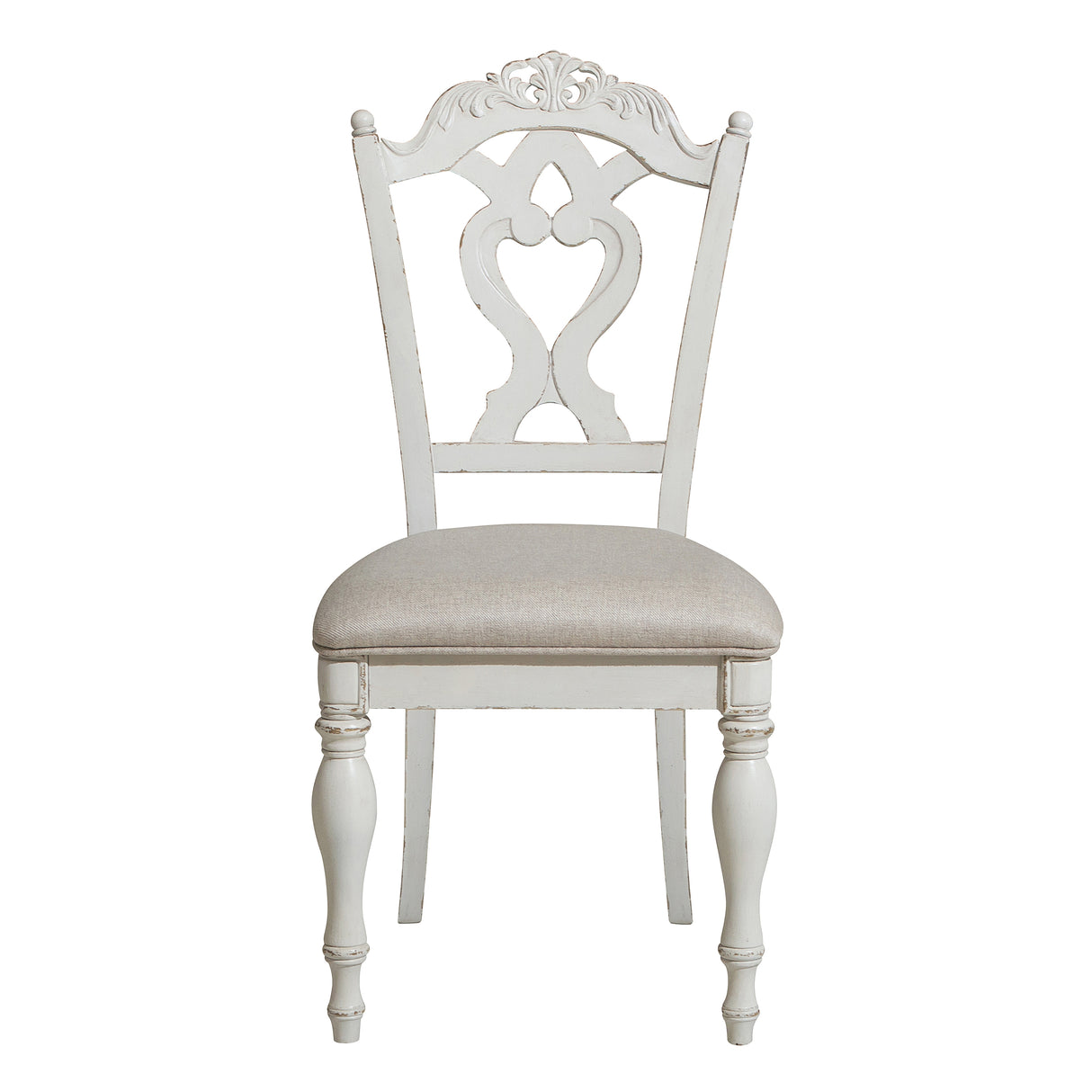 Cinderella Antique White Writing Desk Chair