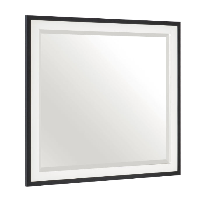 Oslo White And Walnut Mirror