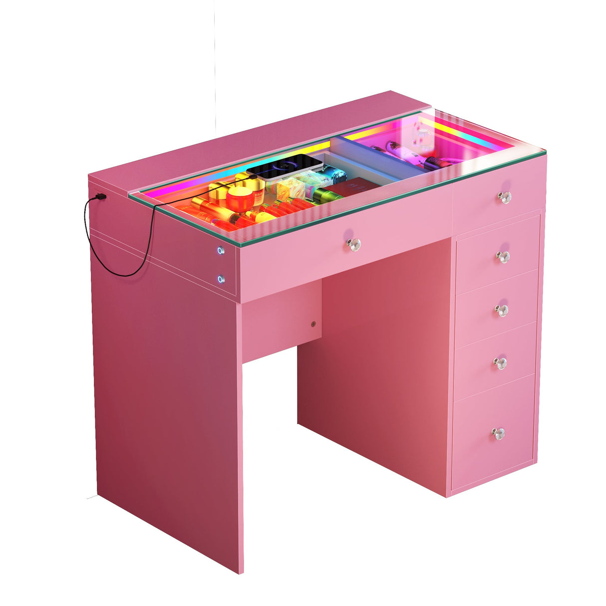 Mini Diana Vanity Desk- 6 Storage Drawers