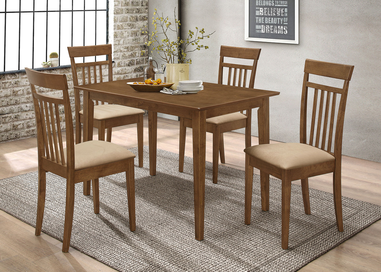 Robles 5-Piece Dining Set Chestnut And Tan